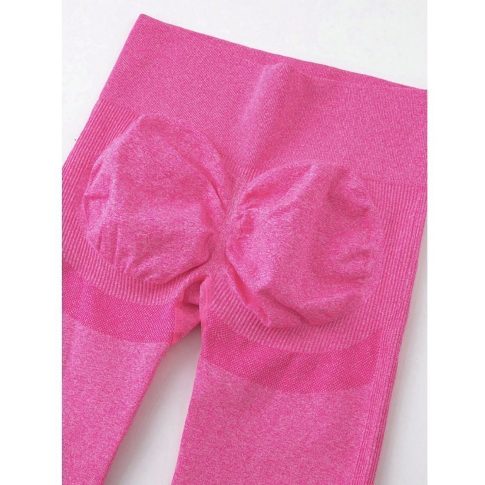 Seamless Wide Waistband Scrunch Butt Gym Leggings Activewear athleisure - Picture 7 of 8